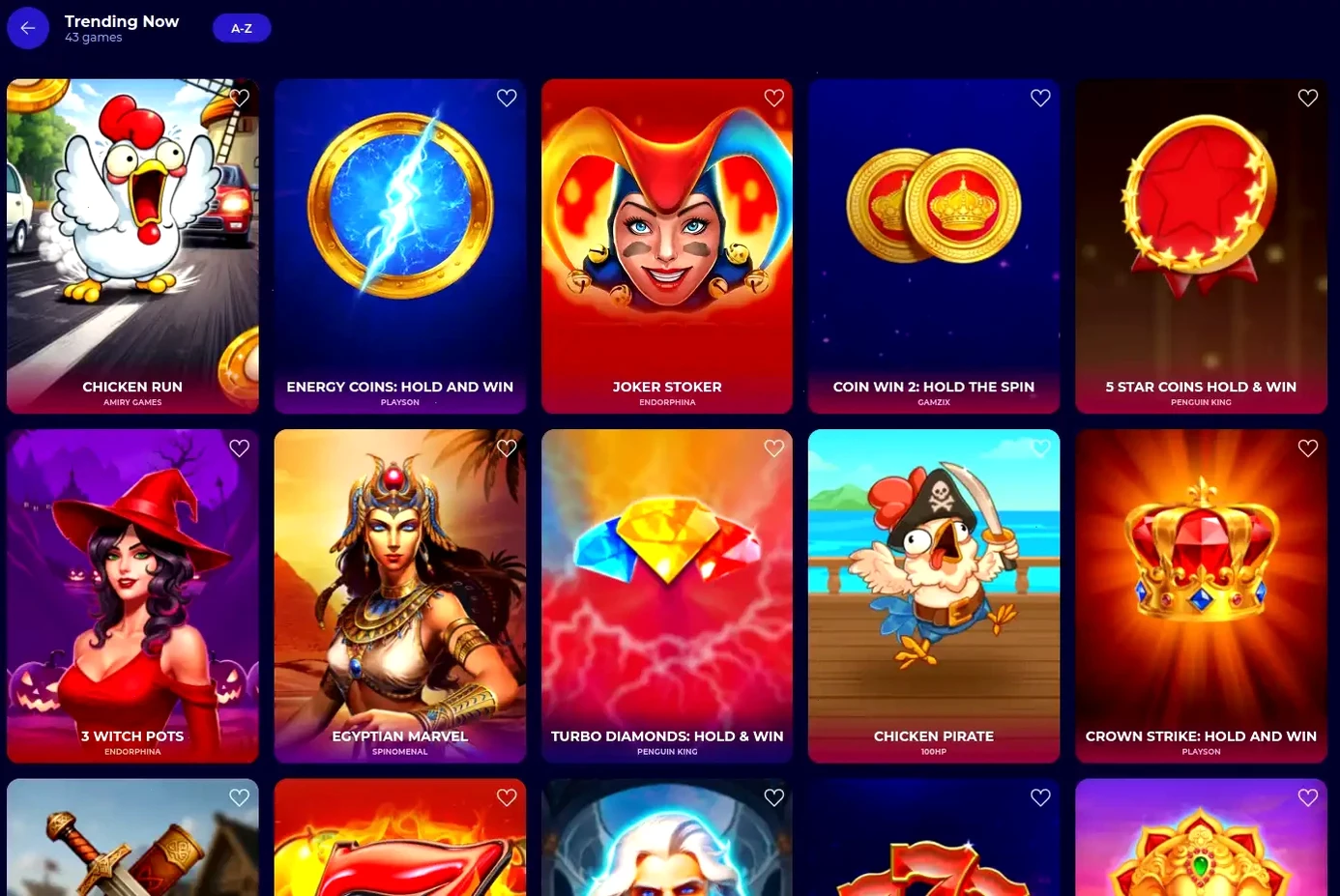 Игровой интерфейс казино Аркада